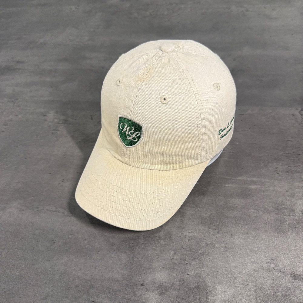 Imperial‎ Golf Cap Mens Cream Willow Lake Golf Club Dan L Lanier Hat Distressed